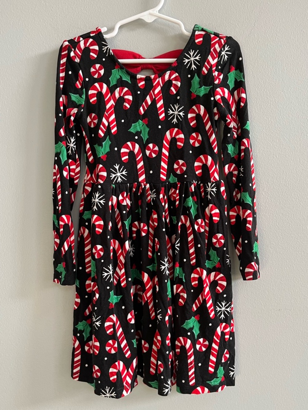 Little Sleepies Play Holiday Candy Cane Twirl Dress Size 5 Bamboo Festive